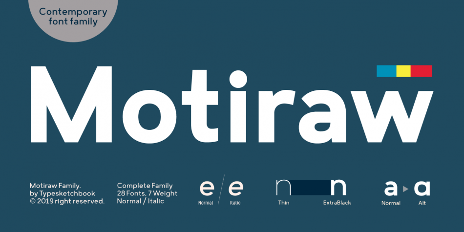 Motiraw Medium Font preview